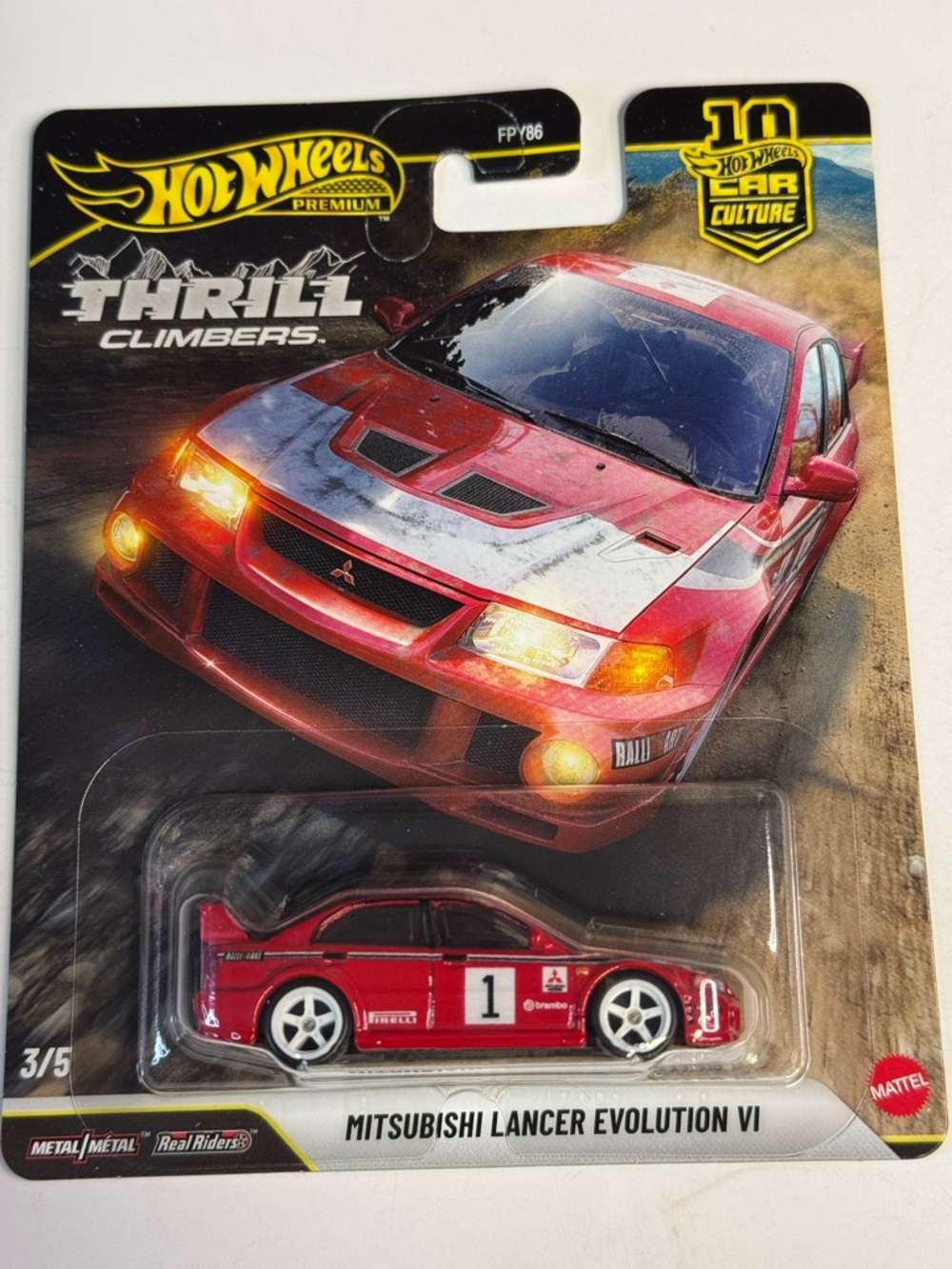 Hot Wheels Premium THRILL CLIMBERS **MITSUBISHI LANCER EVOLUTION VI**  3/5